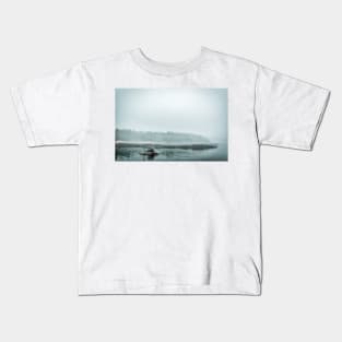 Foggy Morning on Schoodic Kids T-Shirt